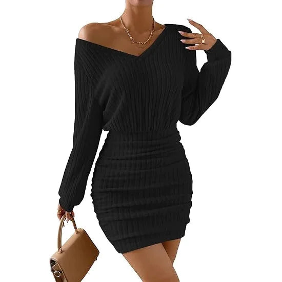Ever Elegant Wear Mini V-shaped Dress