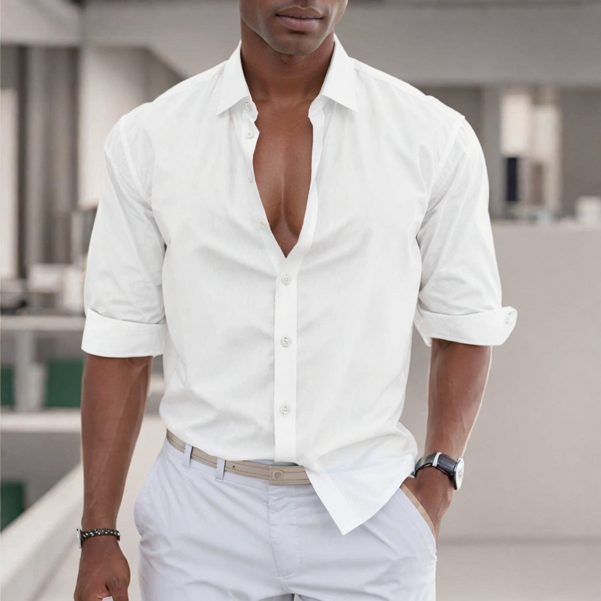 Classic Linen Button-Up