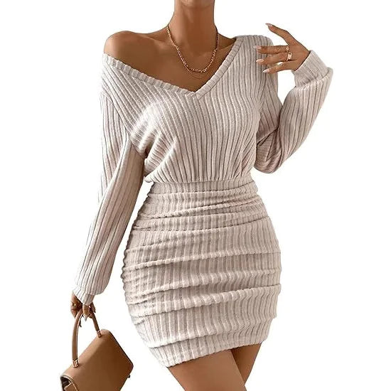 Ever Elegant Wear Mini V-shaped Dress