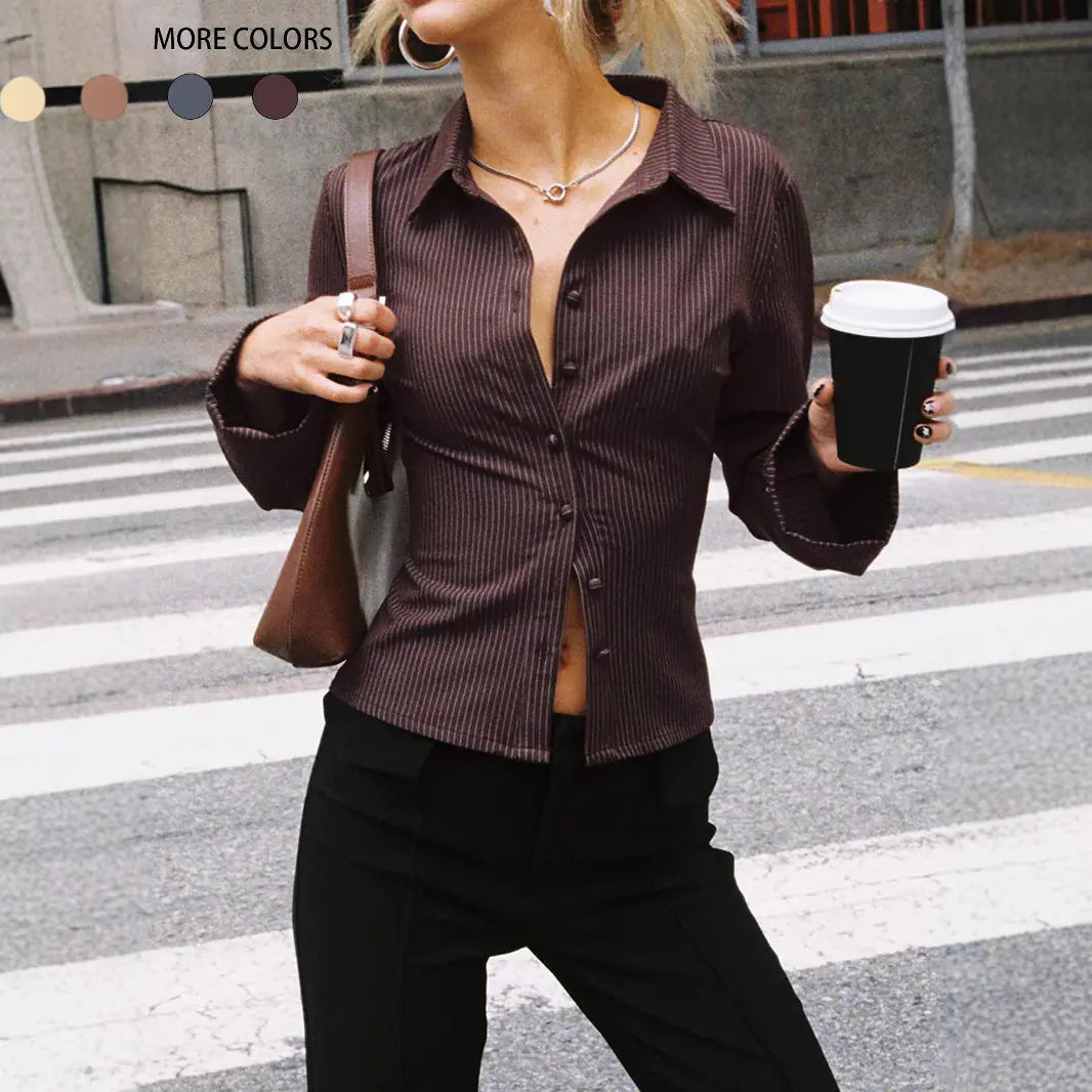 Striped Cardigan Shirt