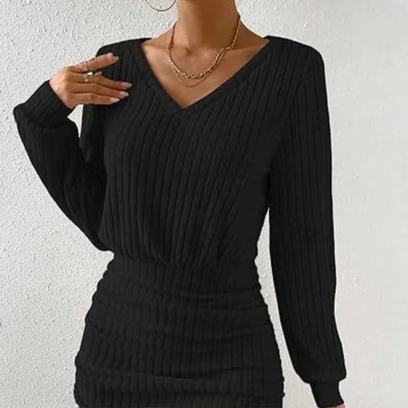 Ever Elegant Wear Mini V-shaped Dress