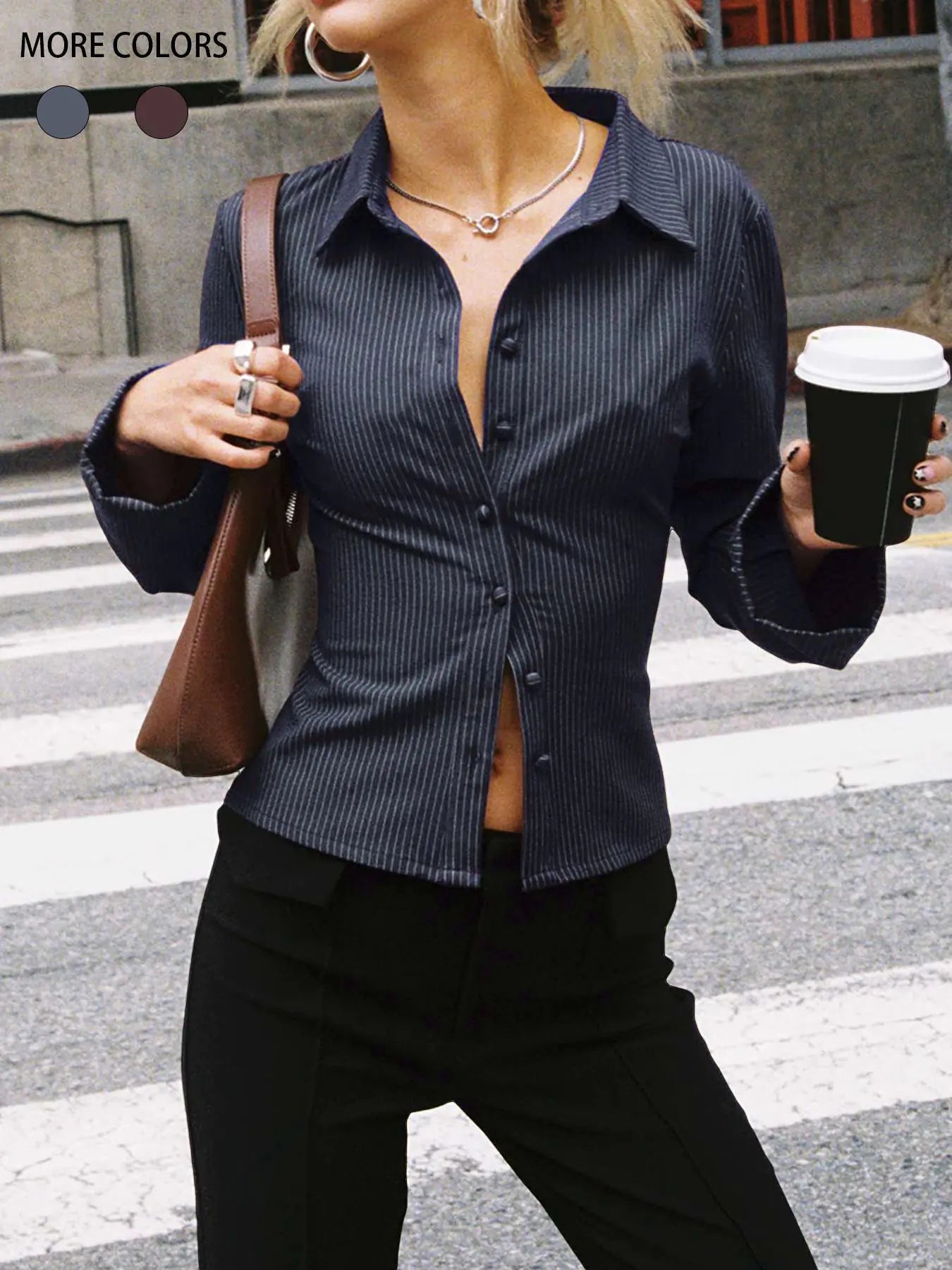 Striped Cardigan Shirt
