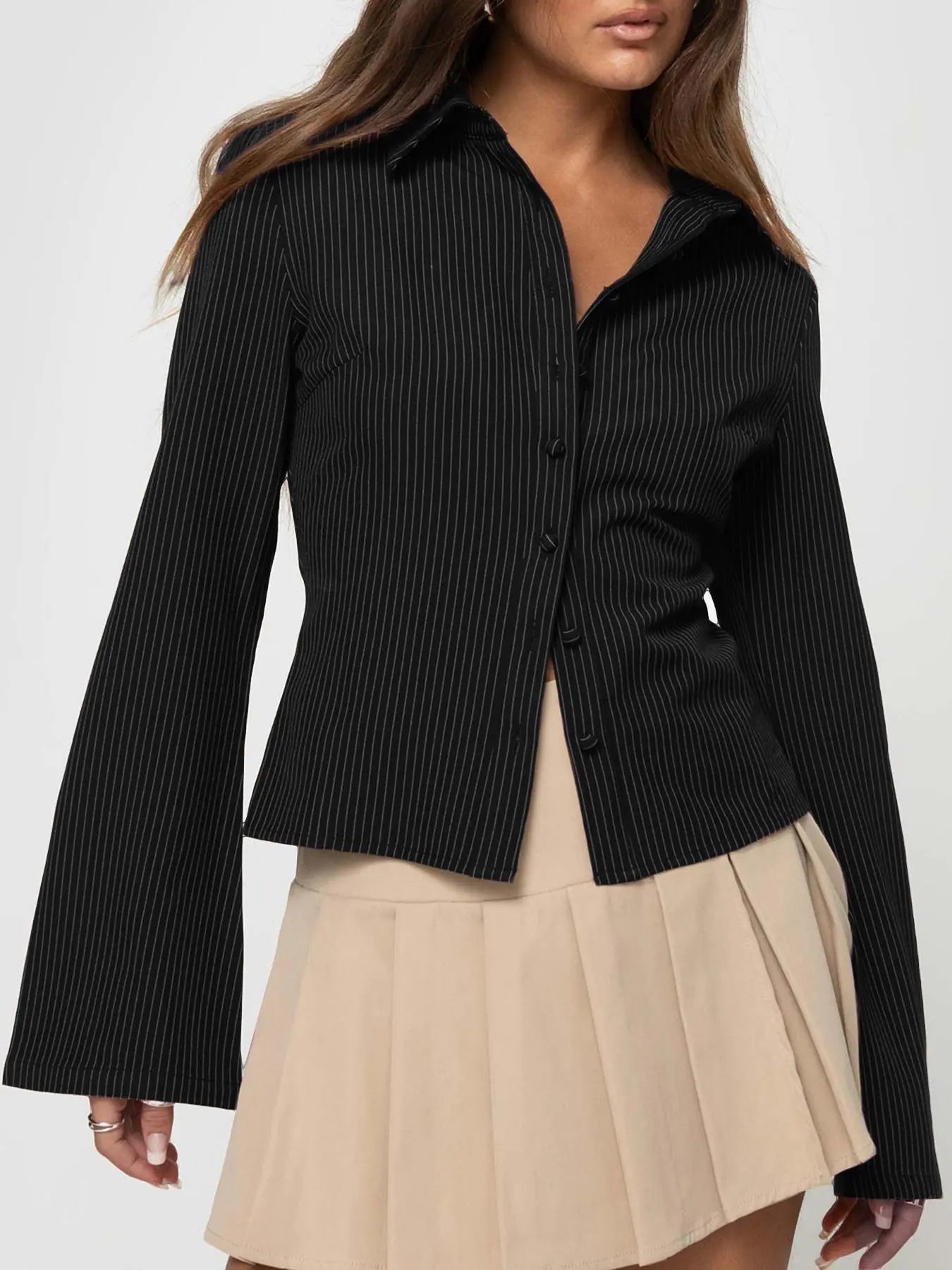 Striped Cardigan Shirt